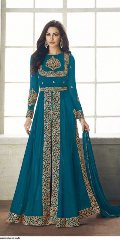 ceremonial-sky-blue-color-heavy-georgette-embroidery-work-long-length-suit