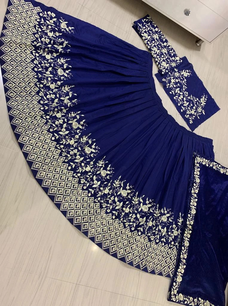 AS 38 Blue Set : 1 Blouse :: 1 Lehenga :: 1 Dupatta Lehenga : Smooth Silk Duppta : Soft Net. 1699/designer embroidery lehenga choli for women | Bollywood Lehenga, Creative Lehenga, Designer Lehenga, Embroidered Lehenga, Lehenga, Party Wear Lehenga