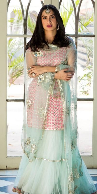 New) Latest Sharara Suit Design 2021 Party Wear Rs.1950-gemektower.com.vn