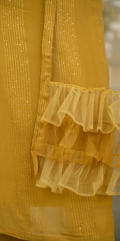 RTCKD 1040 Yellow Top: Heavy Rayon Dupatta: Net Work: Fancy Thread Embroidery Sequence Work Party, Wedding, Festive @1649/- Only | Casual Suits, Creative suits, Designer Suits, Party Wear Suits, Salwar suit, Straight Suits