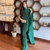 SN 706 Green Saree : Japan Satin Silk Work : Fancy Pleating Work Casual, Party Wear, Wedding Awesome Look In Green Saree @1399/- | Bollywood Sarees, Creative Sarees, Designer Sarees, Embroidered Sarees, Ethnic Saree, Modern Digital sarees, Party Wear Sarees, Sarees