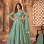 Beautiful Sky-blue Color Sequence With Embroidery Work Gown