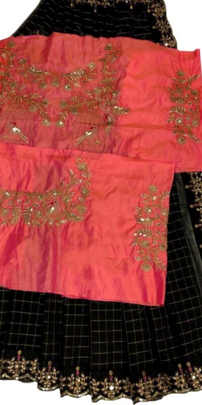 JR BLACK CHEXColor: BlackFabrics: Chanderi Cotton Chex Blouse Fabrics: Sana Silk With beautiful Figure Work Work: Fancy Embroidery Work With Pearl Work | Bollywood Sarees, Boutique Collection, Designer Sarees, Embroidered Sarees, Party Wear Sarees, Saree Materials, Sarees