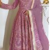 Dreamy Wine Color Heavy Net with sequence And Embroidery Work Anarkali Suit