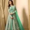 Drashti Dhami Light Green Embroidered Georgette Net Anarkali Suit