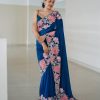 Nice Royal Blue Color Heavy Rangoli With Multi Embroidery Saree