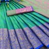 Traditional Peacock Green Color Soft Kanjivaram Jacquard Saree