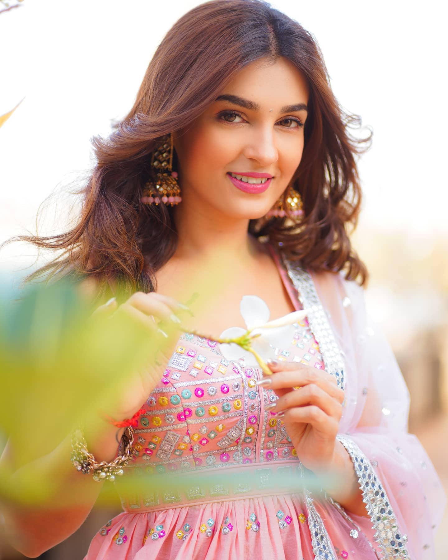 NSR 202 Pink Top : Heavy Faux Georgette Sharara : Heavy Faux Georgette Work : Heavy Embroidery Work Wedding, Party @2099/- | Casual Suits, Creative suits, Designer Suits, Palazzo Suits, Party Wear Suits, Salwar suit, Straight Suits