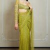 attractive-green-color-fancy-sequence-work-thread-work-saree