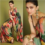 Latest Deepika Padukone Designer Digital Print Party Wear Saree (Multi Colour)