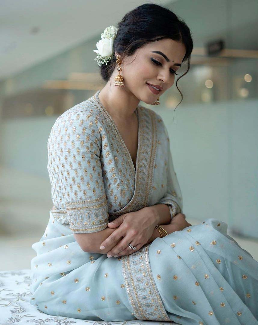 KT 274 Multi Color Saree : Soft Organza Silk Work : Fancy Thread With Sequins Work Casual, Party Wear, Wedding Sky Blue Sequins Saree@1699/- | Bollywood Sarees, Creative Sarees, Designer Sarees, Embroidered Sarees, Ethnic Saree, Party Wear Sarees, Sarees