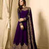 Floor Length Anarkali For Women's In Voilet Color With Heavy Georgette
