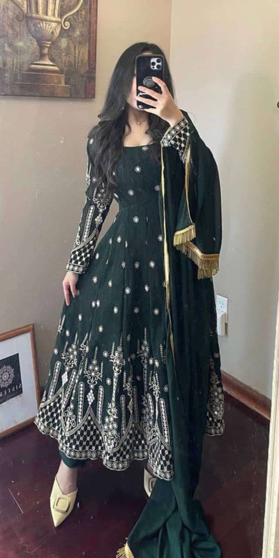 go-on-fancy-look-with-green-color-sequins-embellished-anarkali