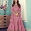 Gorgeous Peach Color Georgette With Sequence Work Gown