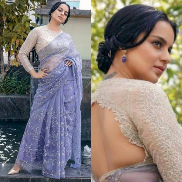 BT-241Color: Grey Fabrics: Lilac Organza With Fancy Thread & Multi Rich Sequence Work Blouse : Taffeta Silk With Fancy Thread & Multi Rich Multi Work | Bollywood Sarees, Creative Sarees, Designer Sarees, Embroidered Sarees, Ethnic Saree, Modern Digital sarees, Party Wear Sarees, Sarees