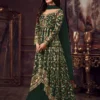Maisha Women's Wear Green Color Heavy Net Embroidered Stone Work Sharara Suit