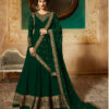 Marvelous Green Georgette Designer Embroidered Anarkali Suit