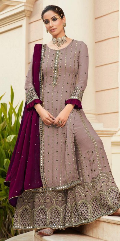 pink-wine-georgette-embroidered-sharara-suit-with-real-mirror-work