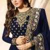 Wonderful Blue Color Faux Georgette & Codding Embroidery work Suit