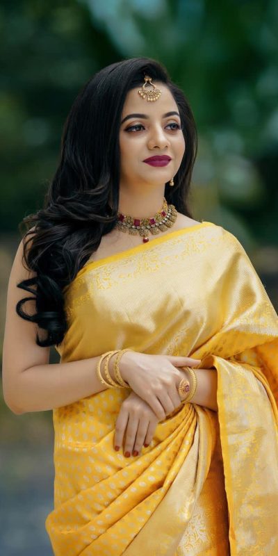 KP 3095 Yellow Color Lichi Silk Jacquard Work Beautiful Saree Casual, Party Wear, Wedding, Events Etc. Expected Delivery 4-6 Working Days @1399/- | Bollywood Sarees, Creative Sarees, Designer Sarees, Embroidered Sarees, Ethnic Saree, Modern Digital sarees, Party Wear Sarees, Sarees