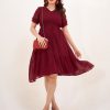 Aesthetically Pleasing Red Color Heavy Georgette Butti Kurti