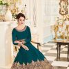 Aglow Peacock Green Georgette Coding Embroidery Anarkali Suit