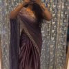 Alluring Purple Color Jimmy choo Thread Sequence Work Saree