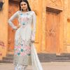 Artful White Color Chinon Silk Diamond Hand Work Sharara Suit