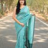 Classic Blue Color Viscos cotton Beautiful Pallu All Over Saree