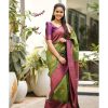 Classic Green Color Soft Lichi Silk Cloth Rich Pallu All Over Saree