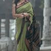Dazzling Pista Green Color Soft Lichi Silk Cloth Rich Pallu Saree