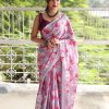 Exquisite Peach Color Devsena Soft Silk Saree Digital Printed Saree