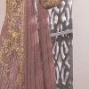 Feminine Magenta Color Net Embroidery Diamond Sharara Suit