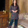 Glamorous Navy Blue Color Rayon Embroidery Work Salwar Suit