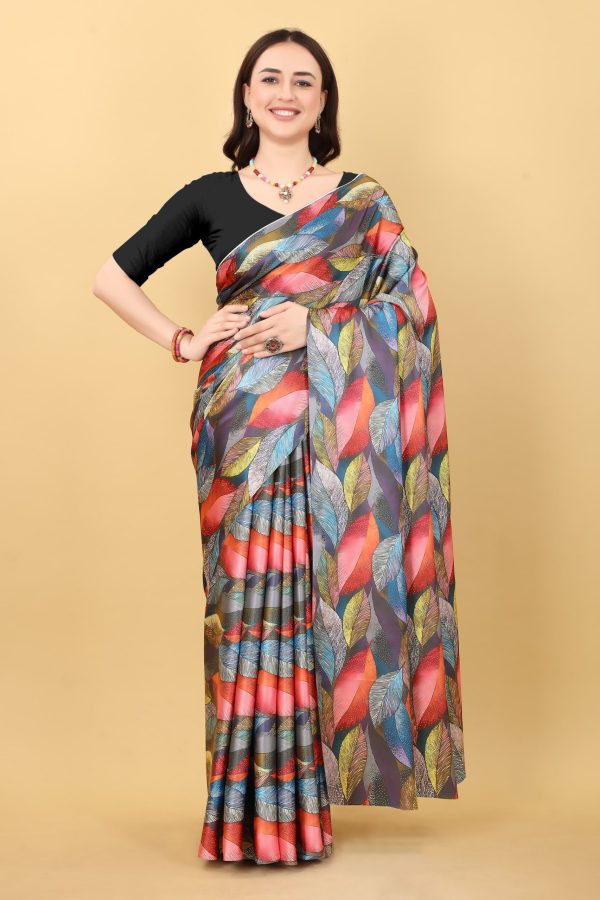 Graceful Multi Color Devsena Soft Silk Saree Digital Printed Saree