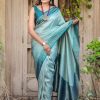 Grand Blue Color Soft Kanjivaram Silk  Beautiful Rich Pallu Saree