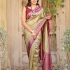 Grand Golden Color Soft Kanjivaram Beautiful Rich Pallu Saree