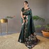 Nice Green Color Soft Lichi Silk Ordinary Design Rich Pallu Saree