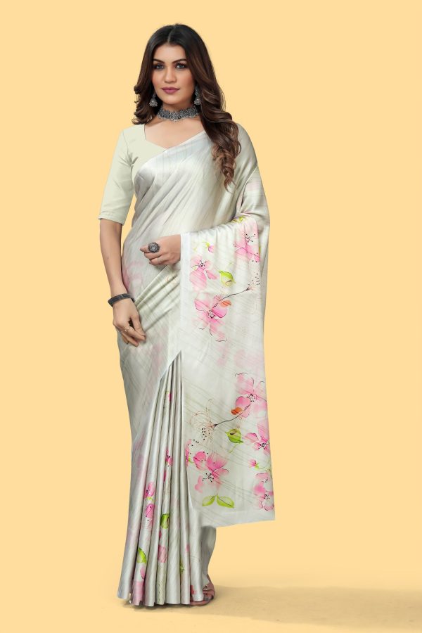 Nice Light Green Color Devsena Soft Silk Digital Printed Saree