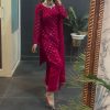 Perfect Pink Faux Georgette Sequence Thread work Salwar Suit