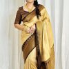 Radiant Grey Color Soft Lichi Silk Ordinary Design Pallu Saree