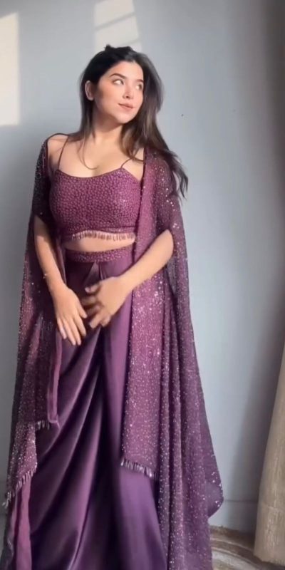 Special Purple Color Rangoli Silk Threads Embroidery Salwar Suit
