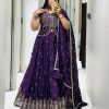 Stylish Black Color Chinon Embroidery Thread Work Lehenga Choli