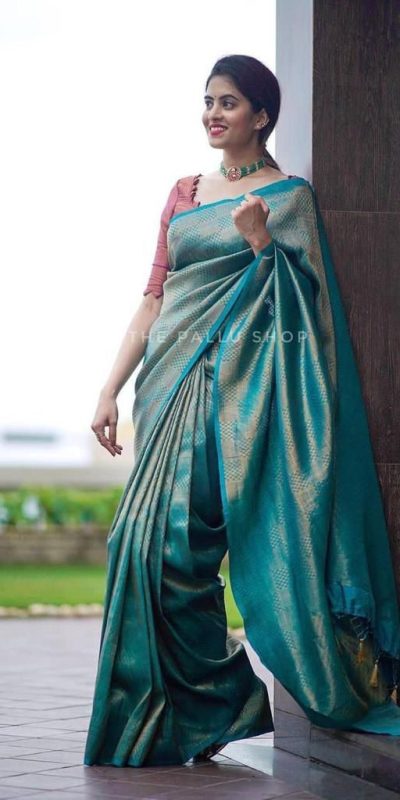 KP 4099 Blue Color Soft Lichi Silk Cloth Rich Pallu All Over Saree Events Casual, Wedding, Festive, Events Etc. Expected Delivery 4-6 Working Days @1349/- | Bollywood Sarees, Creative Sarees, Designer Sarees, Embroidered Sarees, Ethnic Saree, Modern Digital sarees, Party Wear Sarees, Sarees