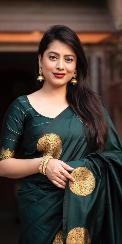 KP 5062 Bottle Green Color Soft Lichi Silk Cloth Rich Pallu Saree Casual, Party Wear, Wedding, Events Etc.   Expected Delivery 4-6 Working Days @ 1299/- | Bollywood Sarees, Creative Sarees, Designer Sarees, Embroidered Sarees, Ethnic Saree, Modern Digital sarees, Party Wear Sarees, Sarees