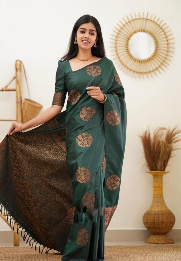 KP 4064 Green Color Soft Lichi Silk Jacquard On All Over Saree Casual, Party Wear, Wedding, Events Etc. Expected Delivery 4-6 Working Days @1249/- | Bollywood Sarees, Creative Sarees, Designer Sarees, Embroidered Sarees, Ethnic Saree, Modern Digital sarees, Party Wear Sarees, Sarees