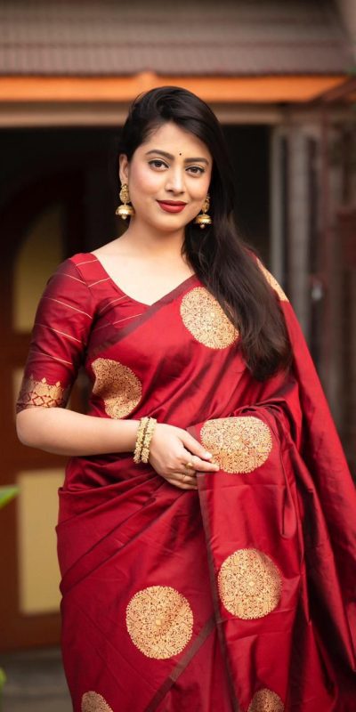 KP 5062 Maroon Color Soft Lichi Silk Jacquard On All Over Saree Casual, Party Wear, Wedding, Events Etc. Expected Delivery 4-6 Working Days @1299/- | Bollywood Sarees, Creative Sarees, Designer Sarees, Embroidered Sarees, Ethnic Saree, Modern Digital sarees, Party Wear Sarees, Sarees