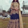 Navy Blue Net Coding sequence Embroidery Lehenga Choli