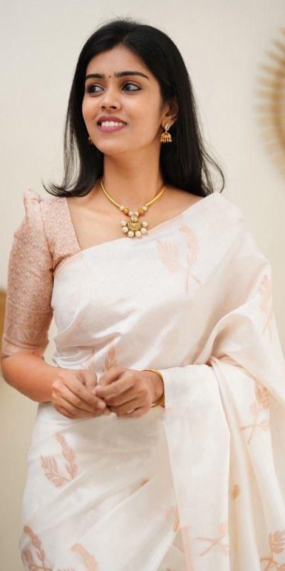 KP 4091 Off White Color Soft Lichi Silk Cloth Rich Pallu All Over Saree Events Casual, Wedding, Festive, Events . Expected Delivery  4-6 Working Days @1249/- | Bollywood Sarees, Creative Sarees, Designer Sarees, Embroidered Sarees, Ethnic Saree, Modern Digital sarees, Party Wear Sarees, Sarees