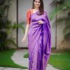 KP 4099 Purple Color Soft Lichi Silk Cloth Rich Pallu All Over Saree Events Casual, Wedding, Festive, Events Etc. Expected Delivery  4-6 Working Days @1349/- | Bollywood Sarees, Creative Sarees, Designer Sarees, Embroidered Sarees, Ethnic Saree, Modern Digital sarees, Party Wear Sarees, Sarees